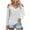 White, variant on KIHOUT Women V-Neck Sleeve Off Shoulder Long Sleeve Loose T-Shirt Blouse Pullover Tops