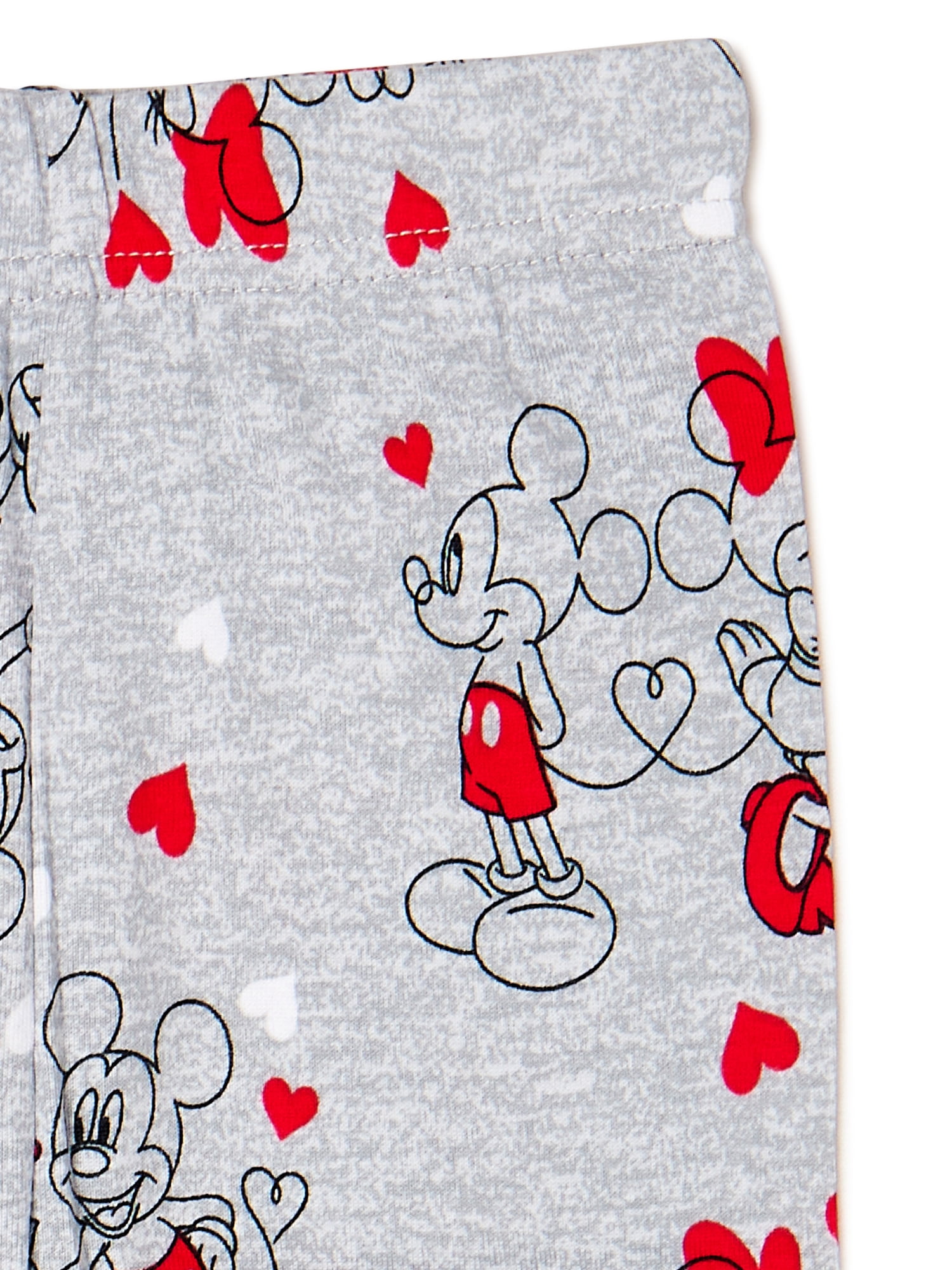Valentine's Day Mickey Mouse Unisex Baby and Toddler Cotton Pajama Set, 2-Piece, Sizes 12M-5T