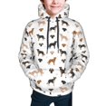 thumbnail image 2 of Bingfone Labrador Retriever Dog Pattern Youth Classic Hoodies Soft Hooded Pullover Sweatshirts for Girls and Boys, 2 of 6