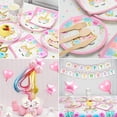 thumbnail image 4 of KISPATTI Unicorn Party Supplies for 16 Guests, Pink Table Decorations Kit with Plates, Cups, Napkins, Cutlery, Tablecloth and Balloons, Birthday Baby Shower Decor for Girls, 4 of 8