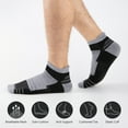thumbnail image 5 of COOPLUS Mens 10 Pairs Low Cut Ankle Athletic Socks Cushioned Breathable Tab Sports Work Socks, 5 of 8