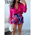 thumbnail image 2 of Bermudas con estampado TRAF para mujer, pantalones cortos de cintura alta de verano para mujer, ropa de calle a la moda, pantalones cortos para mujer, pantalones cortos informales de playa para mujer Tan Jianjun unisex, 2 of 2