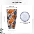 thumbnail image 4 of Lsque Whimsical peony blossom Pattern 20oz Car Cup with Lid and Straw, Insulated Coffee Cup with Straw Topper, Spill Proof Travel Coffee Mug, Stainless Steel Tumble-Straw Three-piece Set, 4 of 8