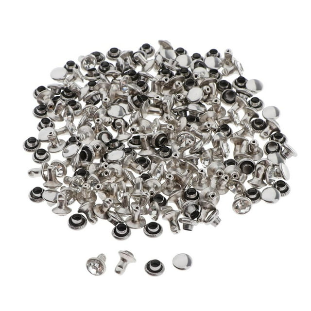 Abbracc 100pcs Snap Button Rivets Leather Craft for Garment Accessories 6mm
