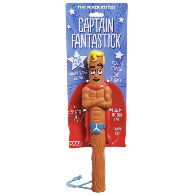 Doog Pet Toy SUPERSTICK01 The Sticks; For Dogs; Fetching Stick; Captain Fantastick; Floatable; Brown; Rubber; With Rope