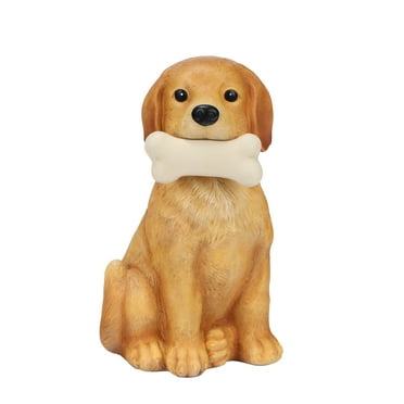 Mainstays Outdoor Labrador with Bone Statuary, 6.625 in L x 5.5 in W x 11.25 in H