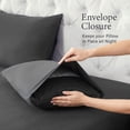 thumbnail image 5 of Mainstays Dreamy Soft 2‑Pack 220 Thread Count Brushed and Washed Sateen Cotton King Pillowcases, Rich Black, 5 of 9