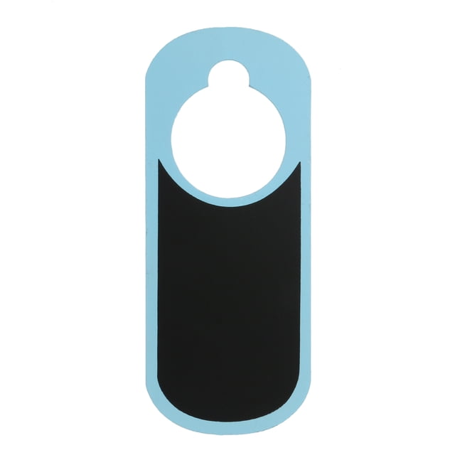 Blank Two-sided Mini Wooden Blackboard Door Hanger Sign Warning Tag (Blue)