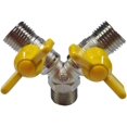 thumbnail image 1 of Hose Connector Gas Tap Double Brass Hose Splitter - 2 Way A, 1 of 5