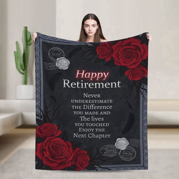 Retirement Gift for Woman, Retirement Gifts for Women, Retirement Blanket for Women Teacher Nurse Coworker, Funny Retire Farewell Gifts for Coworkers Boss 50x40