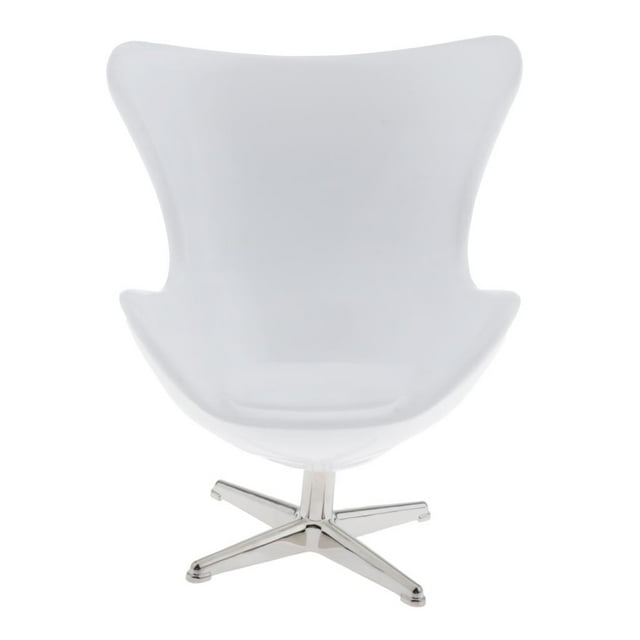 HILABEE Chaise de Mobilier Miniature 1/12 pour Maison de Poupée, Décoration de Toute Pièce, Modèle de Décoration Blanc