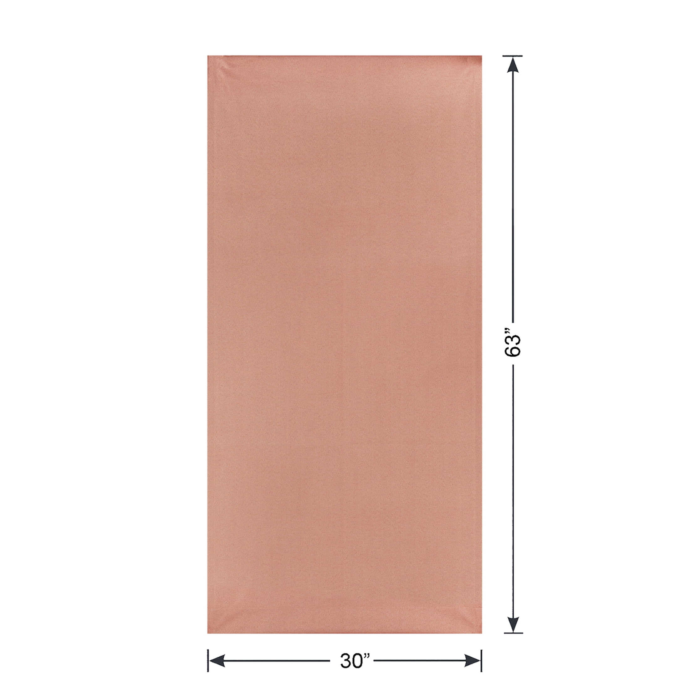 Mainstays Terracotta Solid Blackout Curtain Panel Pair, Rod Pocket with Back Tabs, Set of 2, 30 in W x 63 in L