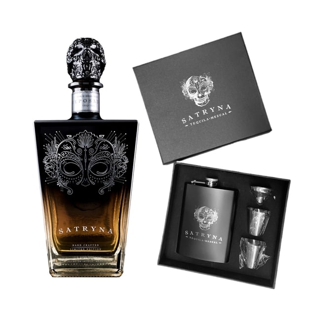 Tequila Satryna Reposado 750ml + Licorera Satryna