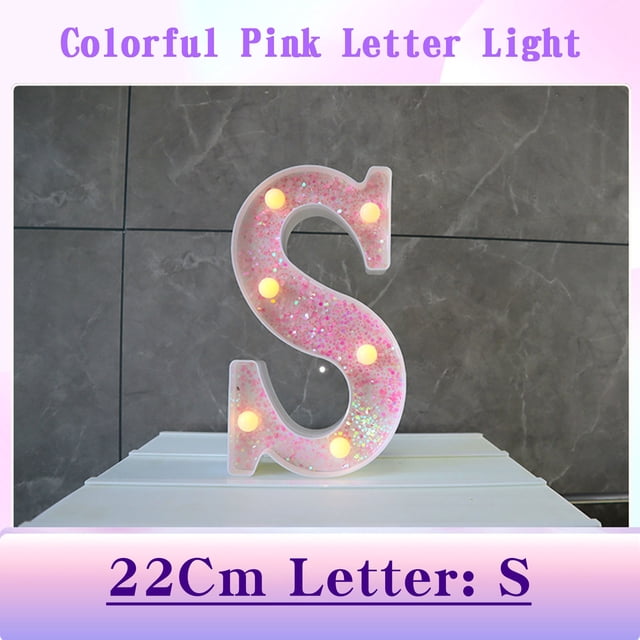 LED Alphabet Light Up Letters | 8.66" Tall | Battery Operated | Wall Mountable | Colorful Decorative Lighting | Home, Party, Event Decor | Portable Plastic Letters | Retro Style | ABS+