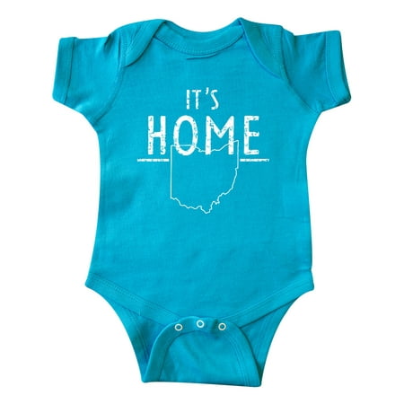 

Inktastic It s Home- State of Ohio outline Distressed Text Gift Baby Boy or Baby Girl Bodysuit