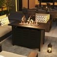 thumbnail image 5 of Clouddwell 40" Propane Fire Pit Table, 50,000 BTU Auto Ignition Steel Gas Fire Pit with Removable Lid & Waterproof Cover for Patio, Backyard, Black, 5 of 10