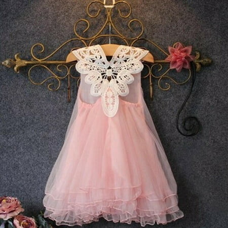 

AIGUR Backless A-line Lace Back Flower Girl Dress
