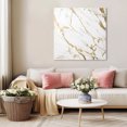 thumbnail image 5 of White Gold Abstract Wall Art Painting on Canvas, Modern Marble Geometric Canvas Art Home Prints Wall Art Framed Modern Artwork for Living Room Bedroom Wall Decor 20x20in, 5 of 9