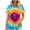 Multicolor Tops for Summer_f, variant on jtjvou Women's Oversize Short Sleeve Tops Going out Tops for Teen Tie Dye Print Blouse Round Neck Tees Lady Trendy Fashion Summer Multicolor,L