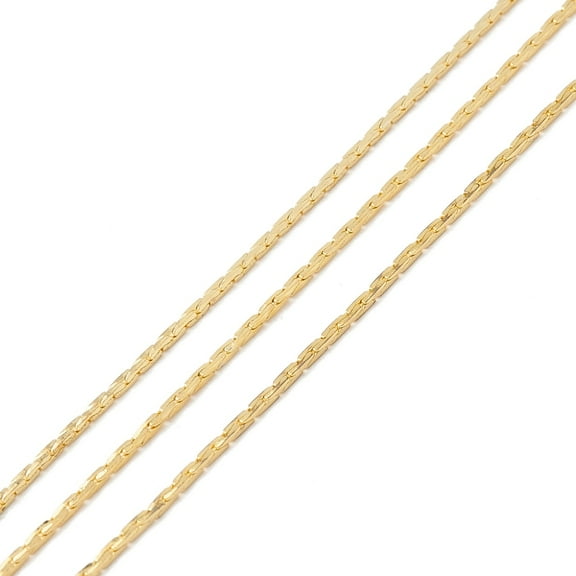 10m Brass Coreana Chains Long-Lasting Plated Soldered with Spool Cadmium Free & Lead Free Real 18K Gold Plated 0.75x0.7mm
