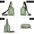 thumbnail image 7 of FORMRS Womens Crossbody Sling Bag Travel Daypack Shoulder Chest Backpack, Christmas Gingerbread, 7 of 7