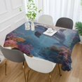 thumbnail image 3 of DEIARA Dolphin Square Tablecloth 60×120in Polyester Fabric Tablecloth Washable Dust Resistant Wrinkle Resistant, 3 of 9