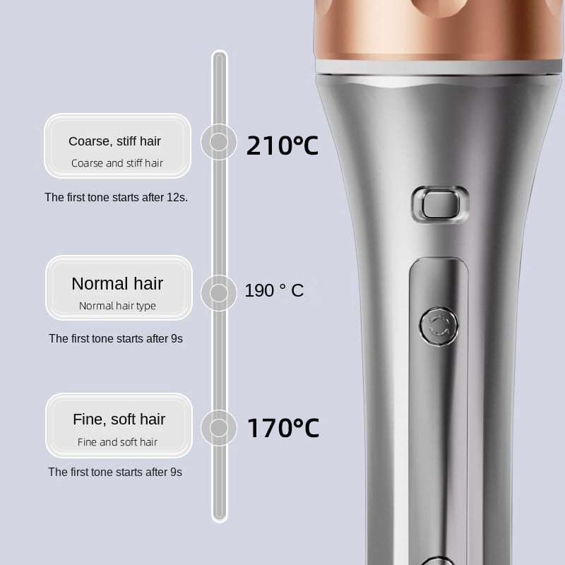 Scheri Automatic Curling Iron 1 inch with 3 Temperatures Fast Heating, 2-Way Rotation, Automatic Shut-Off, Anti-Scald, Anti-Tangle Rotating for Hair Styling
