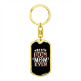 thumbnail image 4 of Best Dog Mom Ever Red White  Stainless Steel or 18k Gold Premium Swivel Dog Tag Keychain, 4 of 16
