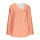 thumbnail image 5 of Tops para salir,Blusa tipo túnica con cuello en V para mujer, manga larga, estampado geométrico, informal, de poliéster, con botones delanteros, para el hogar o la oficina, sopatenor, 5 of 9