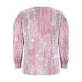 thumbnail image 6 of Elvqul Womens Button Down Tops Pink Loose T Shirts Pleated Winter Oversized Graphic V Neck Fashionable Blouses for Women, 6 of 6