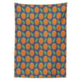 thumbnail image 3 of Ambesonne Orange Tablecloth Rectangular Table Cover, Citrus Fruit Green Leaf, 60"x90", Orange Blue and Green, 3 of 4