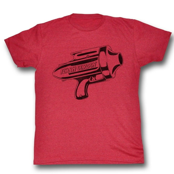 Flash Gordon Ray Gun Cherry Heather T-Shirt