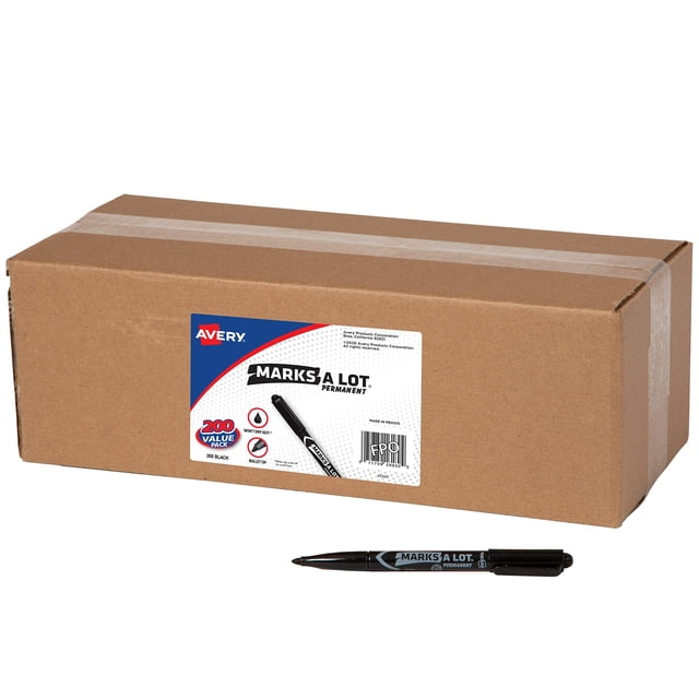 Rotuladores permanentes Avery Marks A Lot Value Pack 200, color negro
