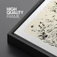 thumbnail image 3 of PixonSign Framed Canvas Print Wall Art Jackson Pollock Ink Rice Paper Sketch Abstract Shapes Illustrations Fine Art Decorative Minimalist Relax/Calm for Living Room, Bedroom, Office - 16"x24" Black, 3 of 5