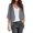 Grey, variant on Women Cardigan 3/4 Sleeves Open Front Lightweight Soft Netted Knit Draped Ruffles Cardigan Kimono Cover Ups Beige L