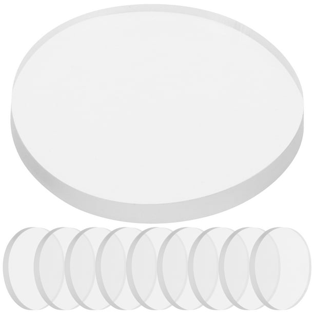 50 protectores de mesa de vidrio redondos transparentes no adhesivos, antideslizantes, para mesa de comedor, mesa de centro y escritorio.