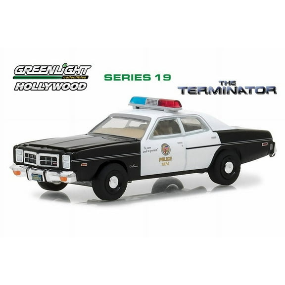1977 Dodge Monaco Metropolitan Police, The Terminator - Greenlight 44790C - 1/64 Scale Diecast Model Toy Car