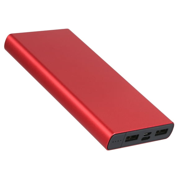 iMounTEK Portable Power Packs 10000mAh Mini Battery Charger With Dual Ports LCD Display Red