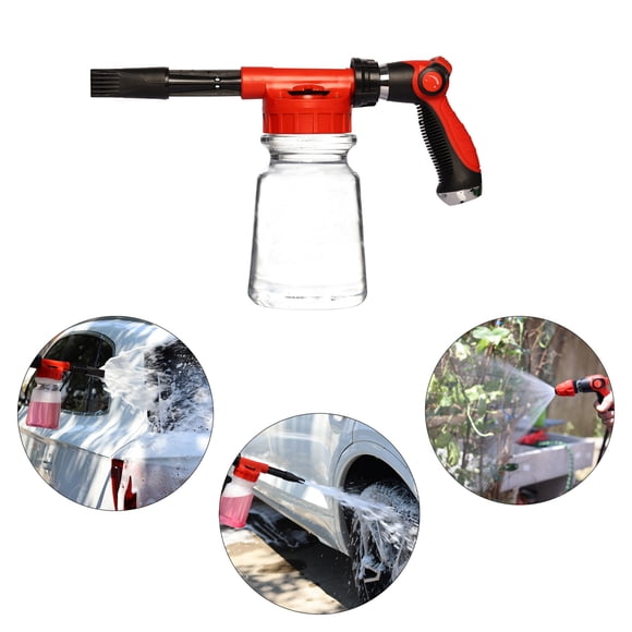 Professional Foam Cannon Gun 1L Detachable Bottle with Adjustable Nozzle for Car Washing Home Cleaning