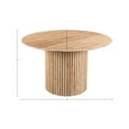 thumbnail image 3 of Meridian Furniture Genoa Beige Travertine Stone Dining Table, 3 of 10