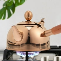 PTOOTP Stainless Steel Stove Top Tea Kettle with Comfortable Wooden Handle for Home