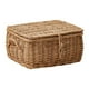 thumbnail image 2 of Cesta de almacenamiento tejida, caja de almacenamiento decorativa portátil para dormitorio, libros y juguetes. 28cmx21cmx12cm, 2 of 9