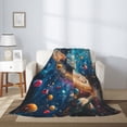 thumbnail image 2 of Rateoe Colorful Planet Universe Pattern Flannel Throw Blanket, Ultra-soft Blanket for Bed, Couch, Car, Hypoallergenic Anti-pilling blanket-40"x30"(Vertical), 2 of 6