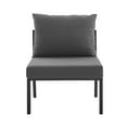 thumbnail image 6 of Modway Riverside 5 Piece Outdoor Patio Aluminum Sectional in Gray Charcoal, 6 of 10