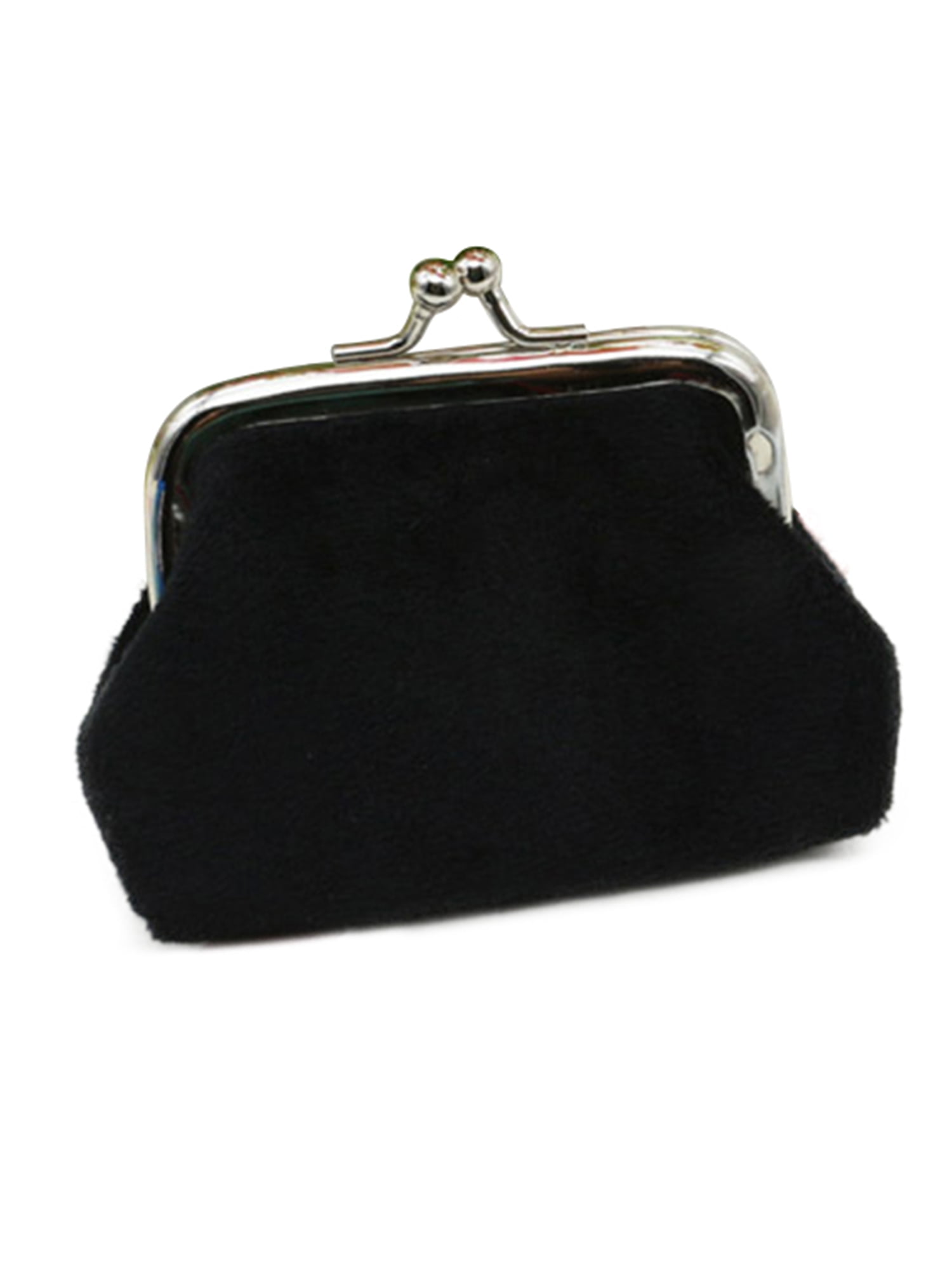 Black Faux Leather Purse Credit Card Coins Cash Display box ladies present gift 