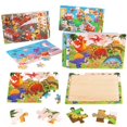thumbnail image 2 of Logic Thinking Intellectual Wooden Game Puzzle Jigsaw Animal Vehicle Cartoon Early Educational Toys For Kids Children Gift, 2 of 4