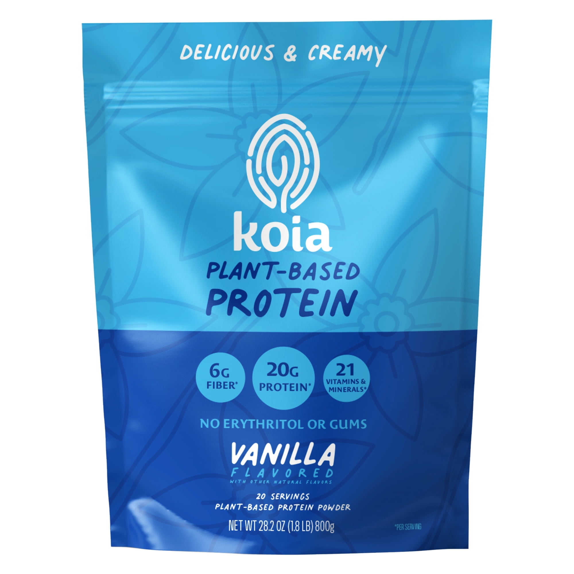 Koia Powder, Plant-Based Protein with Prebiotic Fiber, Vanilla