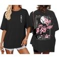 thumbnail image 2 of adaychics Japanese Tshirts Women Flower Crewneck Fashion Cotton T Shirts Loose Fit Basic Tops for Everyday Wear, 2 of 8