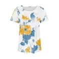 thumbnail image 2 of Drses Womens Tops Dressy Casual Fashionable Women's Casual Short Sleeved Loose Round Neck Printed Top Womens Summer Tops, 2 of 5