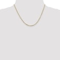 thumbnail image 4 of Diamond2Deal 10K Yellow Gold 2.2 mm Diamond-cut Round Open Link Cable Chain Necklace for Women 24", 4 of 6